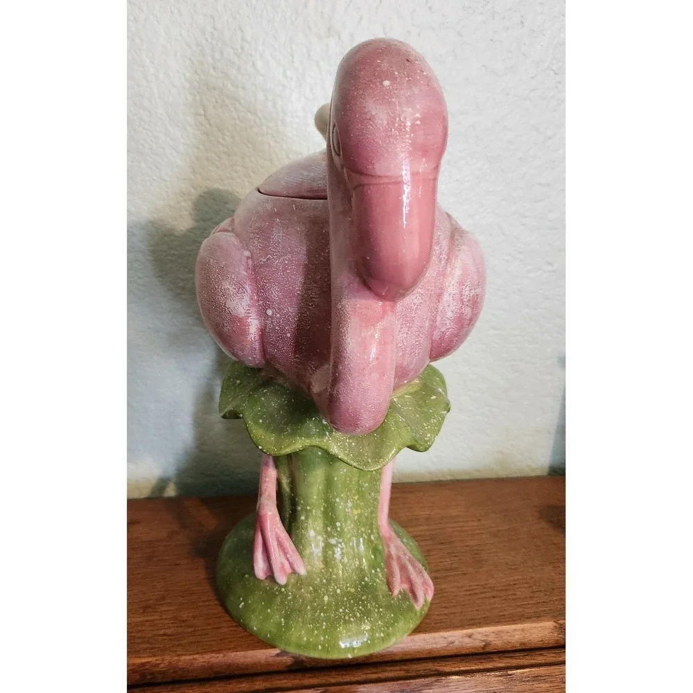 Department 56 Pink Flamingo Cookie Jar 14